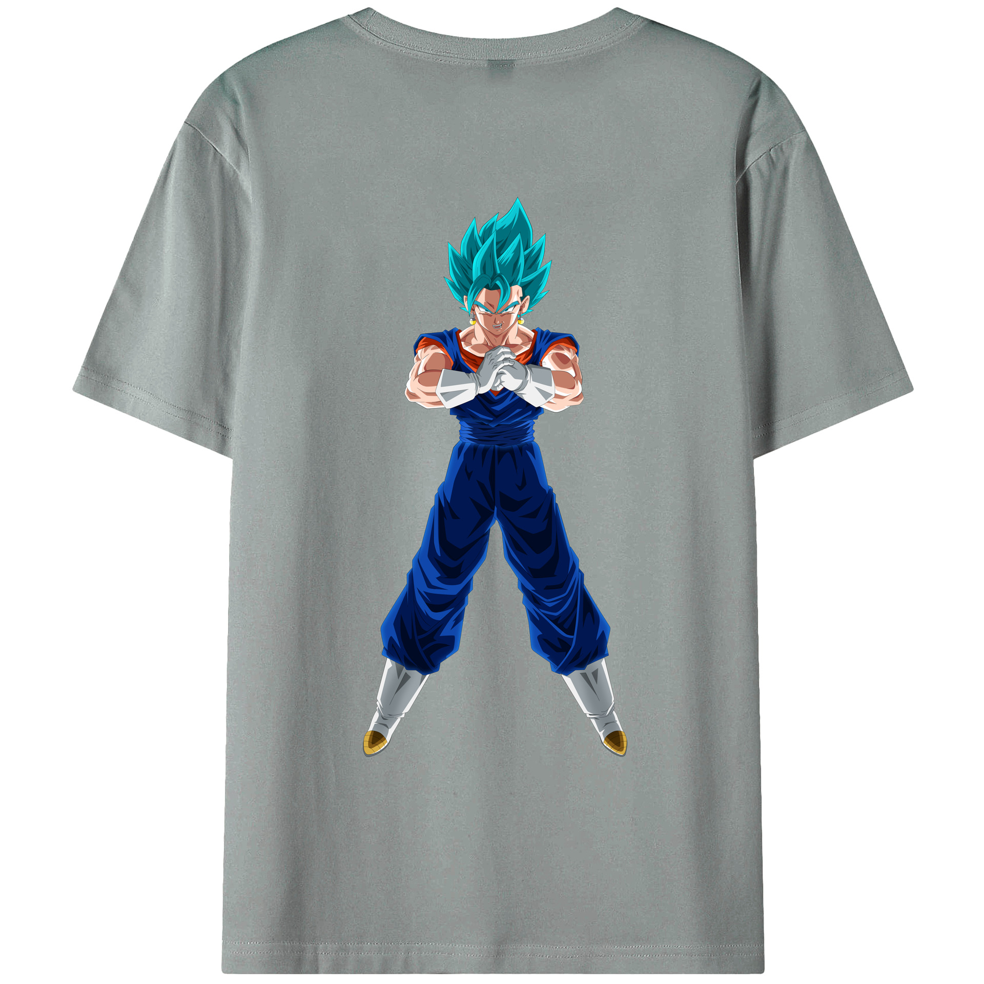 （画像用） ドラゴンボール ベジット DRAGON BALL Vegetto 綿100％ メンズ半袖Tシャツ（バックプリント） 通気性